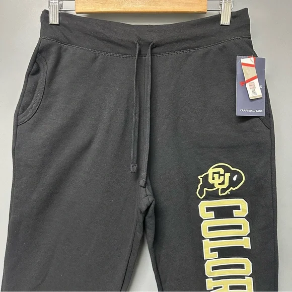 NWT University Colorado Buffaloes Sweatpants Women's Medium Black Pockets NCAA - Picture 3 of 14